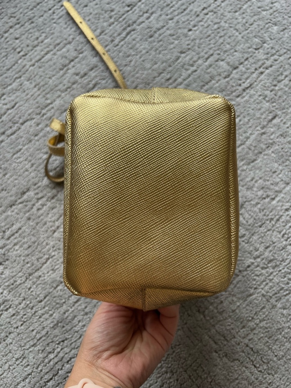 J. Crew Gold Drawstring Bucket Bag with Tassels - Picture 7 of 11